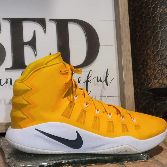 Nike Hyperdunk 2016 TB Yellow White Mens Sz 17 #856483 771 - Picture 3 of 6